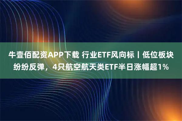 牛壹佰配资APP下载 行业ETF风向标丨低位板块纷纷反弹，4只航空航天类ETF半日涨幅超1%